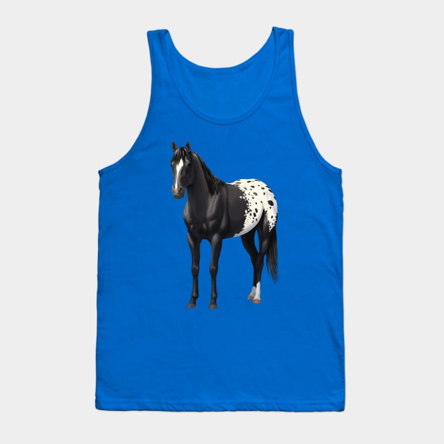 Black Quarter Horse Stallion Appaloosa Tank Top by csforest